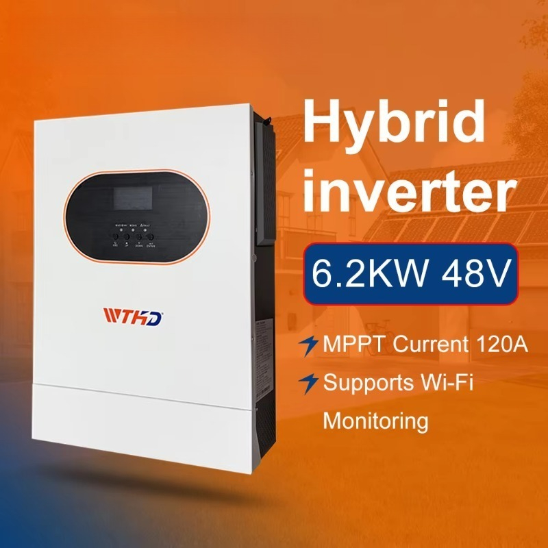Off Grid Solar Inverter 48V 6000W - Inverter Solare Ibrido Monofase Off-Grid 6.2KW