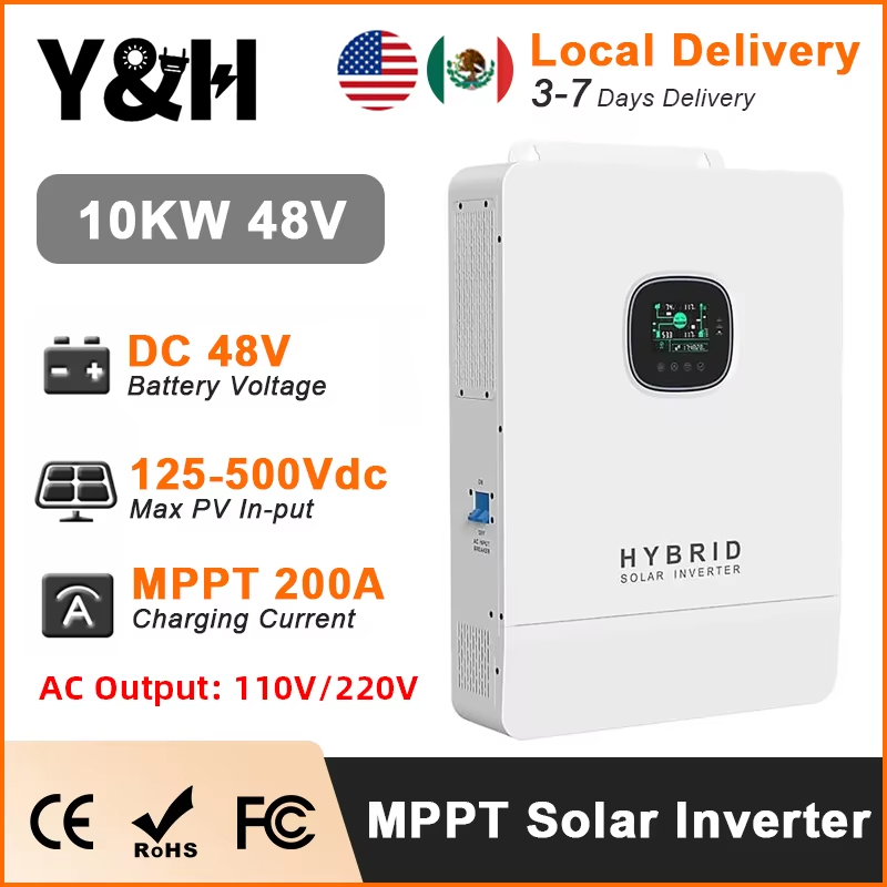 Split Phase Inverter 10Kw 110V 220V - Y&H 10KW Inverter solare ibrido 48V
