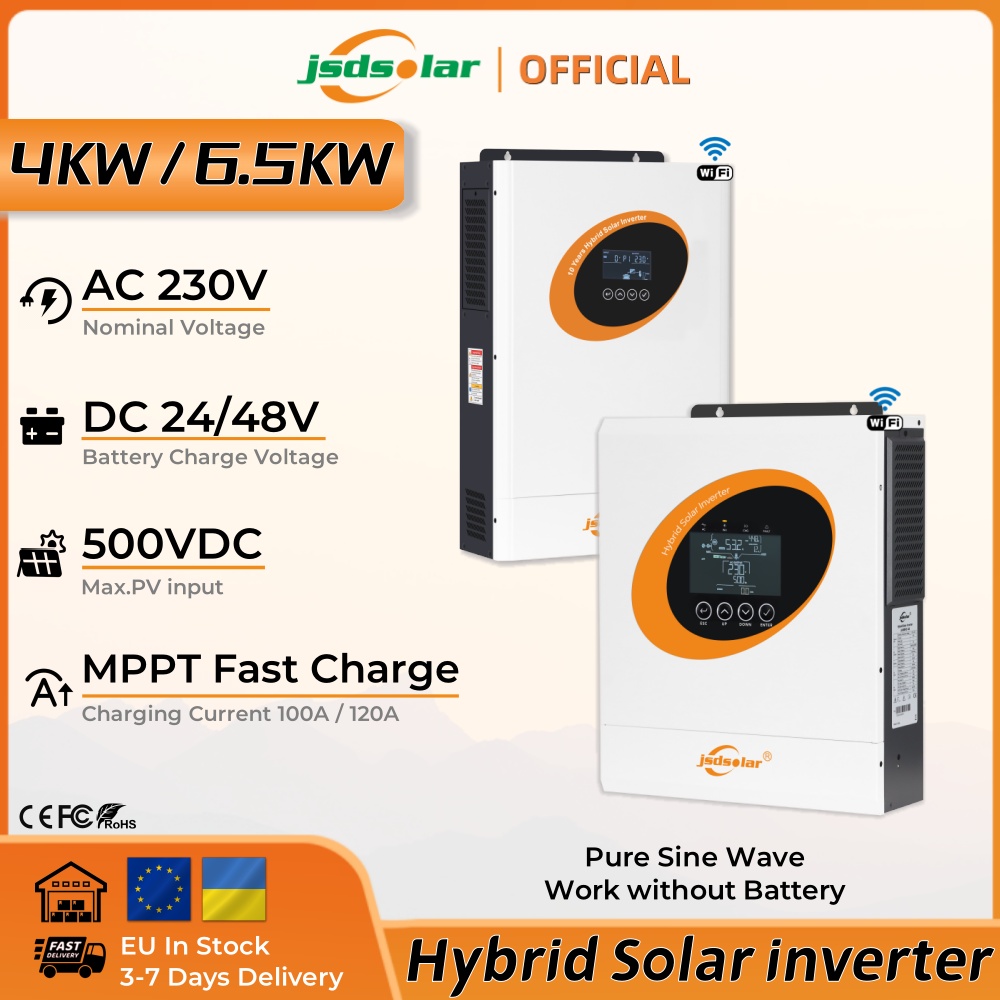 Inverter Solare Ibrido JSDSola - Hybrid Solar Inverter 5.5Kw Mppt 48V recensione e prezzo